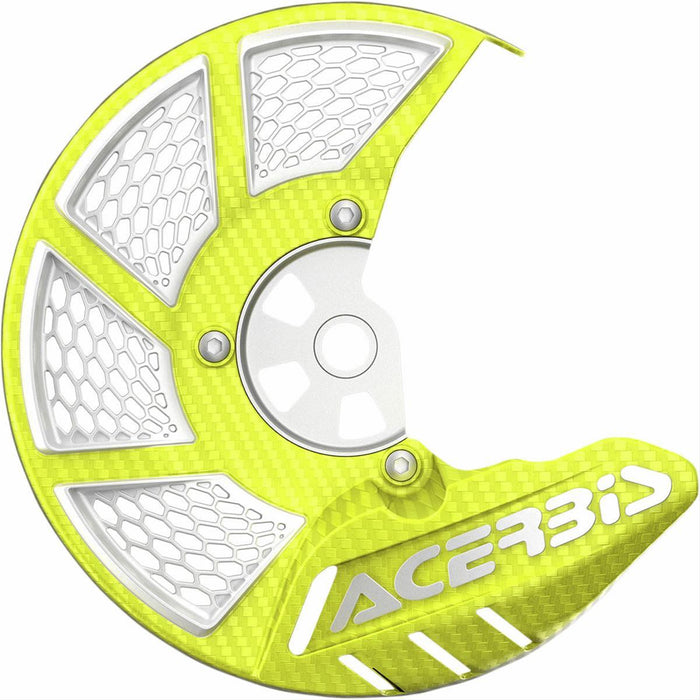 Acerbis X-Brake Vented Front Disc Cover.  Fluorescent Yellow/White