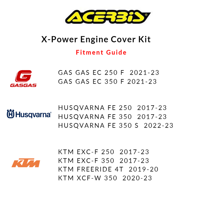 Acerbis X-Power Clutch & Ignition Cover Protector Kit  KTM/Husqvarna/GasGas (2017-23)