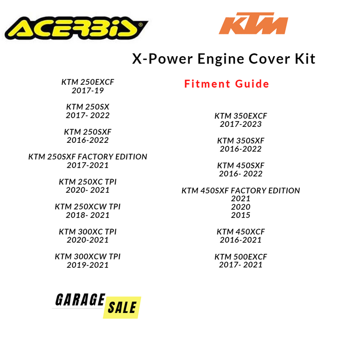 Acerbis X-Power Clutch & Ignition Cover Protector Kit